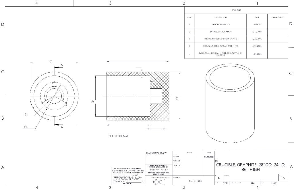 Graphite Crucible drawing example 1