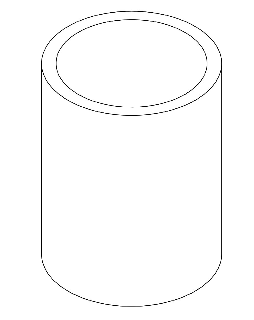 main graphite crucible 28 od 24 id 36 height